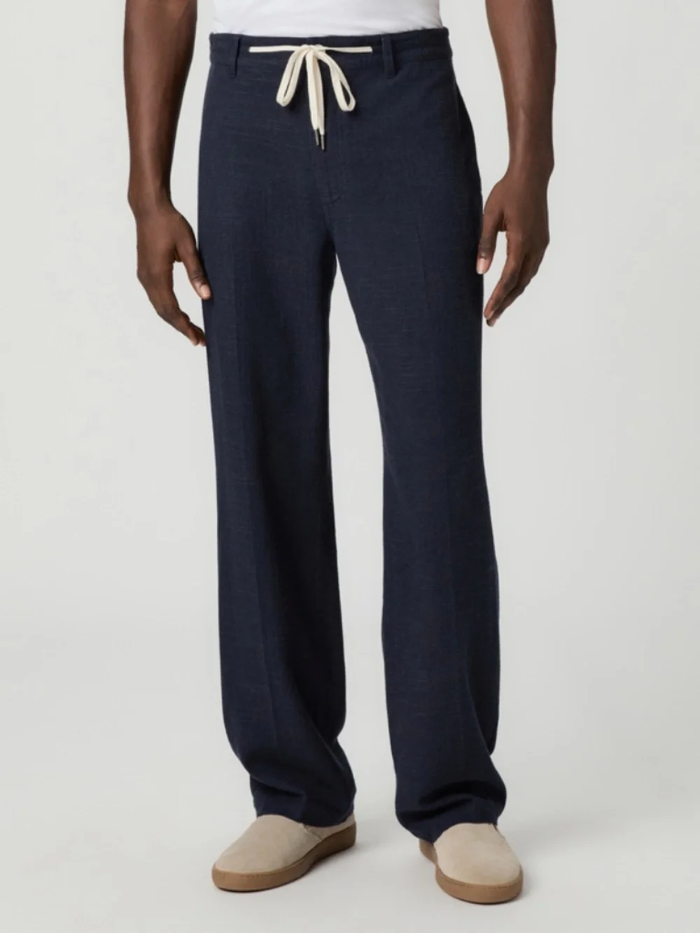 NWT Paige Tiano Pant in Deep Anchor Linen